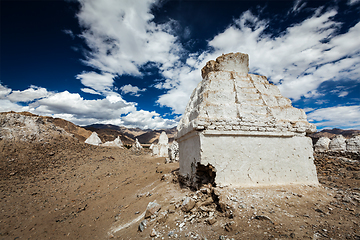 Image showing Buddhist chortens, Ladakh