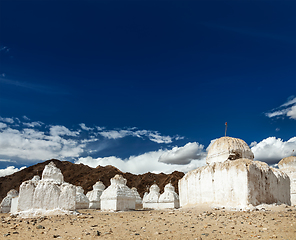 Image showing Buddhist chortens, Ladakh