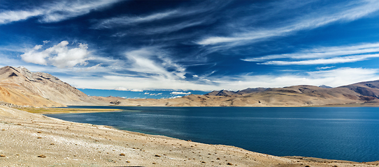 Image showing Tso Moriri lake in Himalayas, Ladakh, India