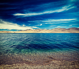 Image showing Tso Moriri lake in Himalayas, Ladakh, India