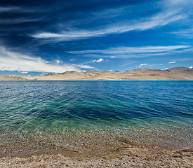 Image showing Tso Moriri lake in Himalayas, Ladakh, India