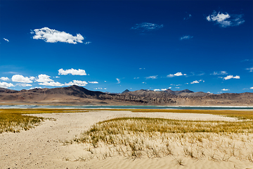 Image showing Himalayan lake Tso Kar in Himalayas, Ladakh, India