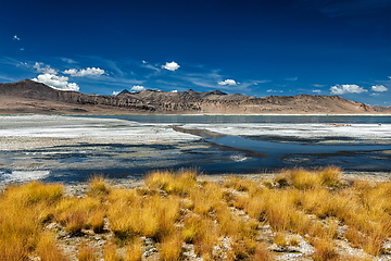 Image showing Mountain lake Tso Kar in Himalayas