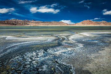 Image showing Mountain lake Tso Kar in Himalayas