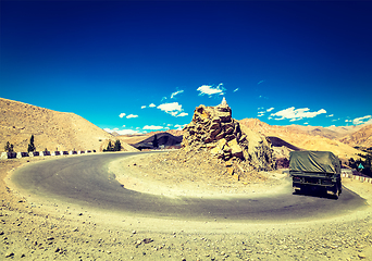 Image showing Road in Himalayas. Ladakh, India