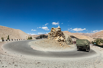 Image showing Road in Himalayas. Ladakh, India