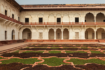 Image showing Courtryard of Agra fort. Agra, Uttar Pradesh, India