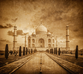 Image showing Taj Mahal vintage image, Agra, India