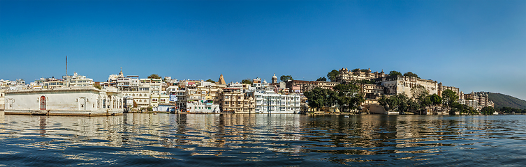 Image showing Panorama of City Palace. Udaipur, India