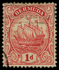 Image showing English sailing ship stamp