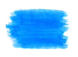 Image showing Bright blue paint texture on white background for design