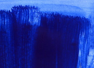 Image showing Blue and dark blue hand drawn paint background