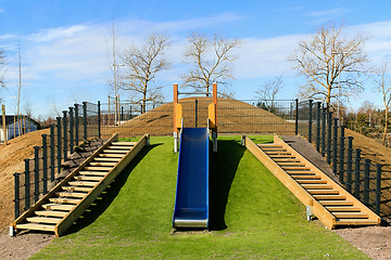 Image showing Outdoor Slide at School Yard 