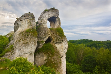 Image showing The Great Window at climbing rocks in Poland