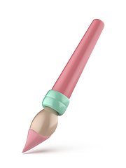 Image showing 3D illustration of simple paintbrush