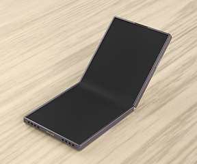 Image showing Foldable smartphone with blank display