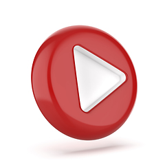 Image showing Red play button