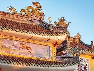 Image showing Detail of the Phab Bao Temple in Hoi An, Vietnam