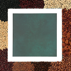 Image showing Legume Health Food Collection Background Border