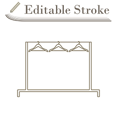 Image showing Clothing Rail With Hangers Icon