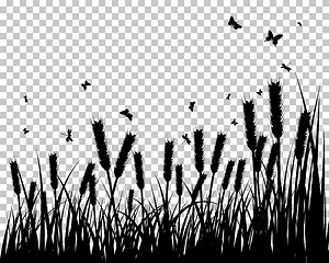 Image showing meadow silhouettes