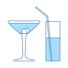 Image showing Coctail Glasses Icon