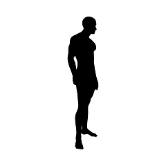 Image showing Standing Pose Man Silhouette