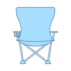 Image showing Icon Of Fishing Folding Chair