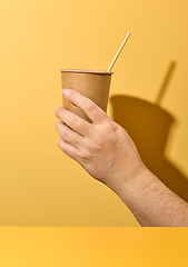 Image showing take away cup in human hand