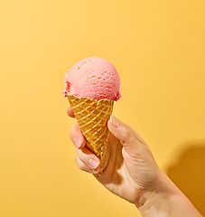 Image showing pink ice cream