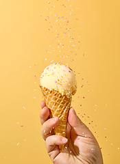 Image showing vanilla ice cream