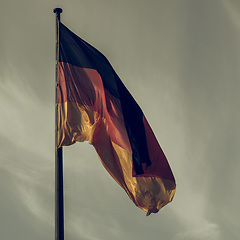 Image showing Vintage looking German flag