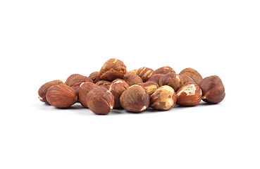 Image showing Hazelnuts on white background