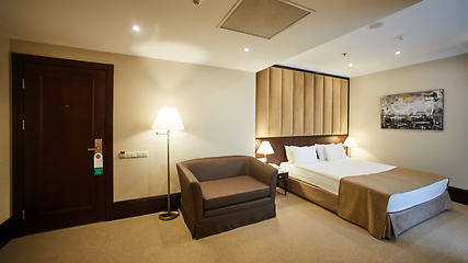 Image showing The interior design. The big modern Bedroom