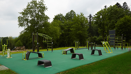 Image showing The gym in the street. The sports ground