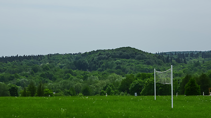 Image showing General view of the sports playground in the park