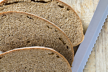 Image showing dark bread from flour