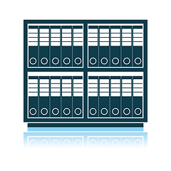 Image showing Office Cabinet With Folders Icon