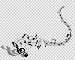 Image showing Musical note staff 