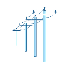 Image showing High Voltage Line Icon