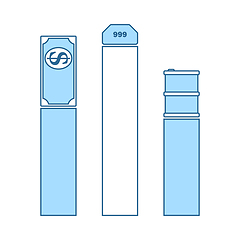 Image showing Oil, Dollar And Gold Chart Concept Icon