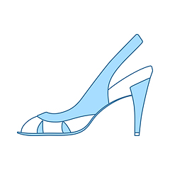 Image showing Woman Heeled Sandal Icon