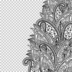 Image showing Oriental paisley pattern