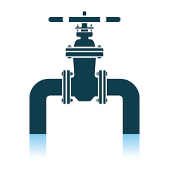 Image showing Icon Of Pipe With Valve