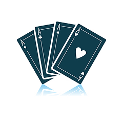 Image showing Set Of Four Card Icons