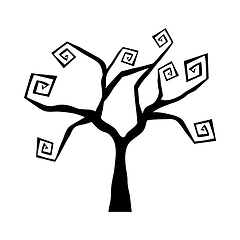 Image showing Halloween Cartoon Tree