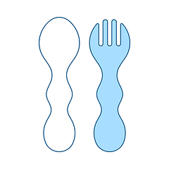 Image showing Baby Spoon And Fork Icon