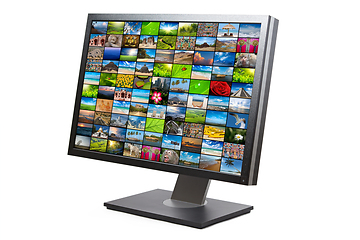 Image showing Modern LCD HDTV screen isolated