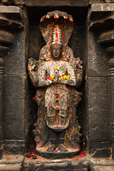 Image showing Vishnu image in Hindu temple. Arunachaleswarar Temple, Tiruvannamalai, Tamil Nadu, India