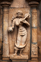 Image showing Bas reliefes in Hindu temple. Sri Ranganathaswamy Temple. Tiruch